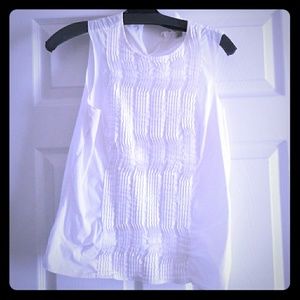 Liz Claiborne sleeveless white shirt 8